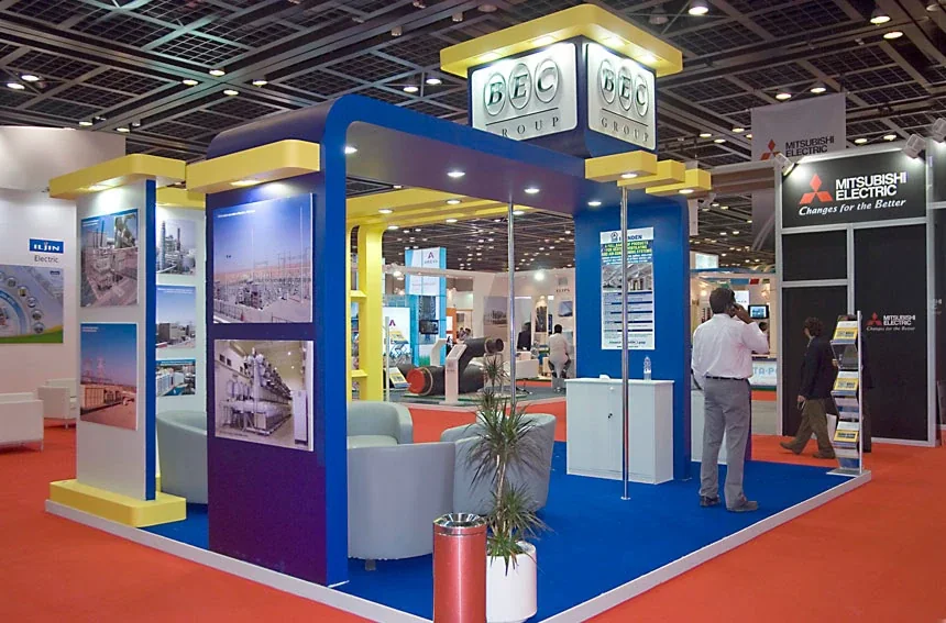 Bahwan Engineering exhibition stand at Dubai, designed and built by Creative Elements