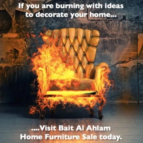 Social-media campaign creative by Creative Elements for Bait Al Ahlam home furniture