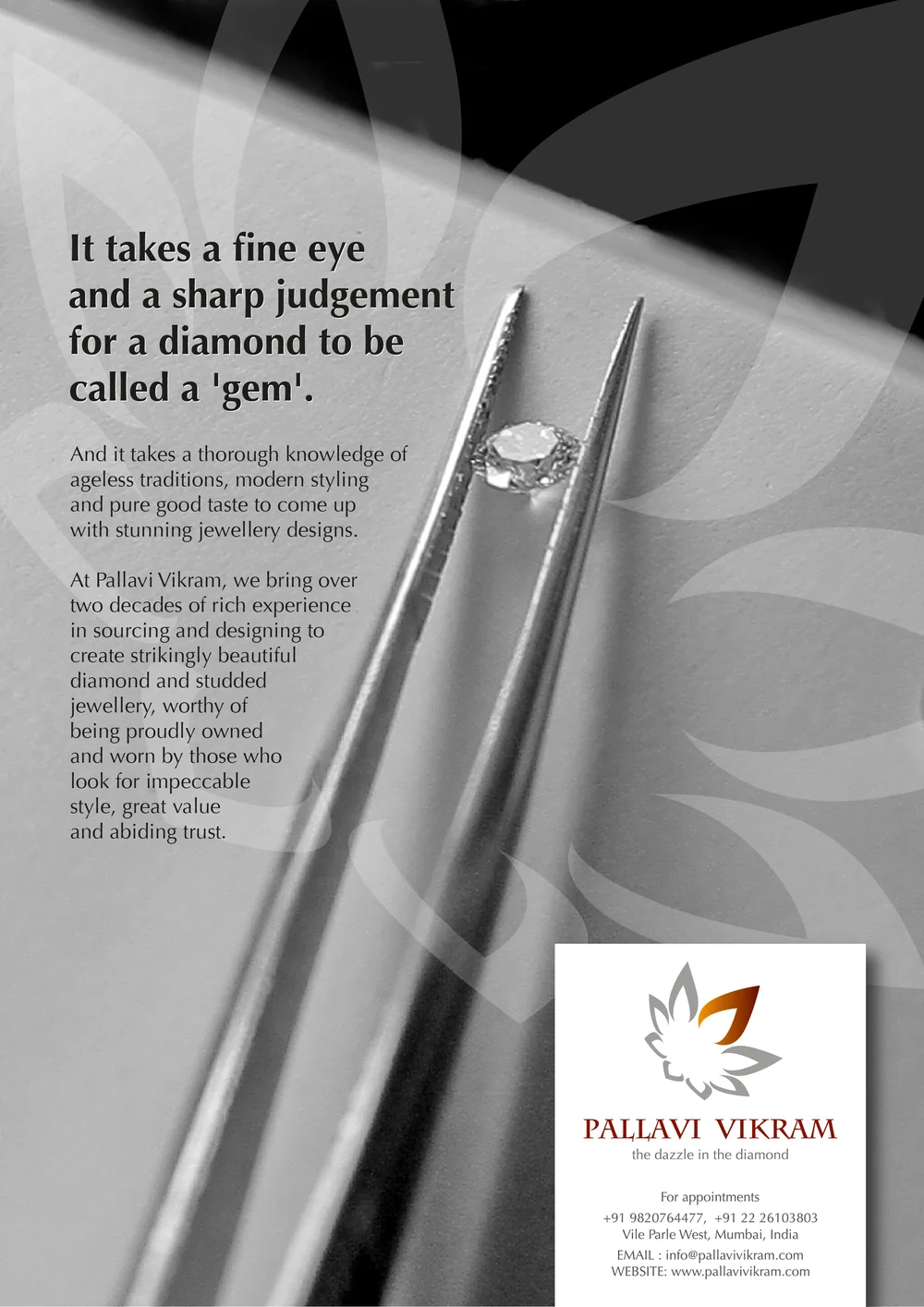 Pallavi Vikram jewellery brand launch creative by Creative Elements